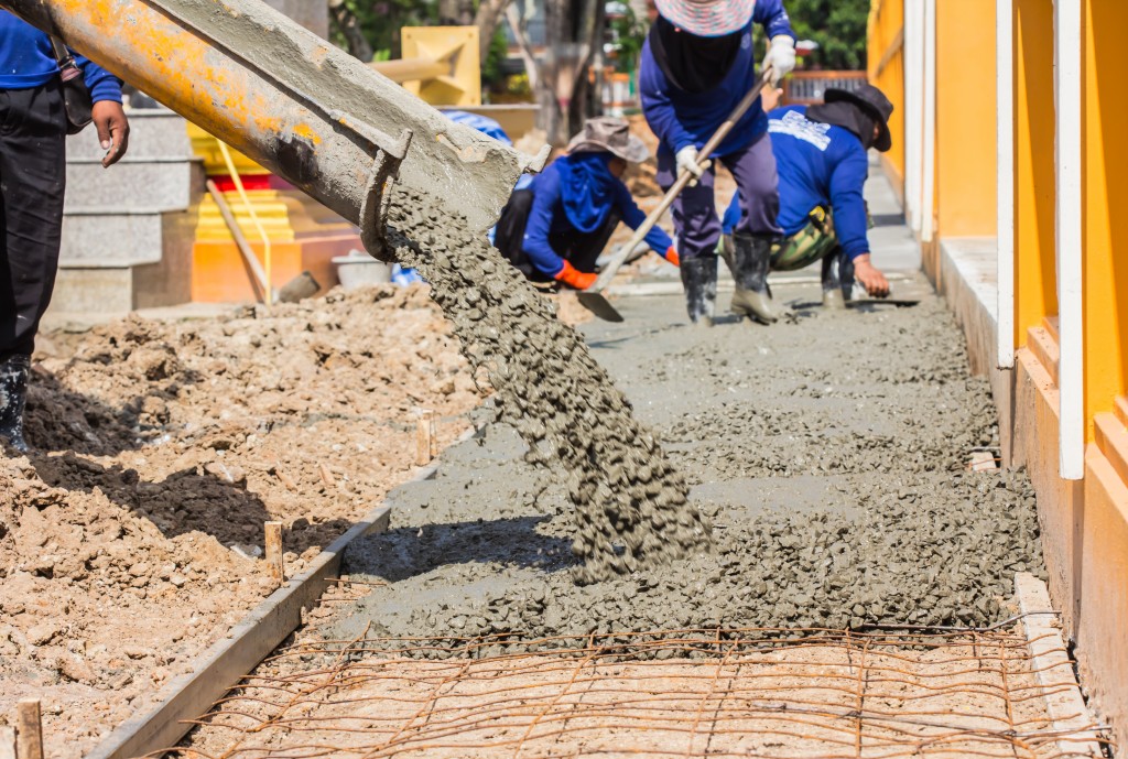 foundation contractors doing their work