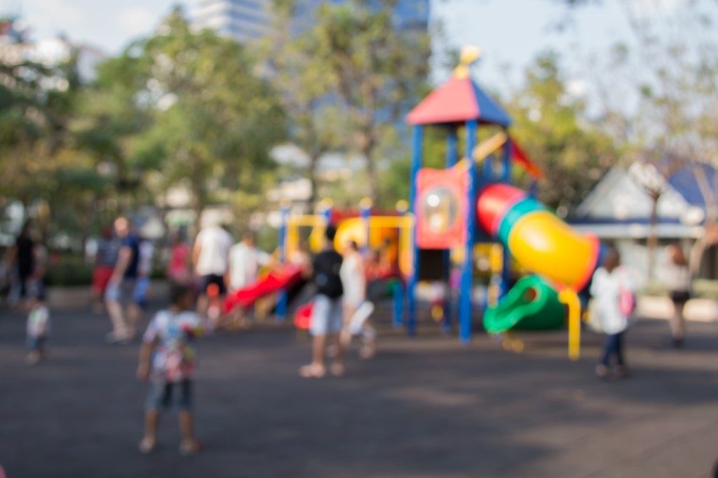 blurred photo of a children's playground
