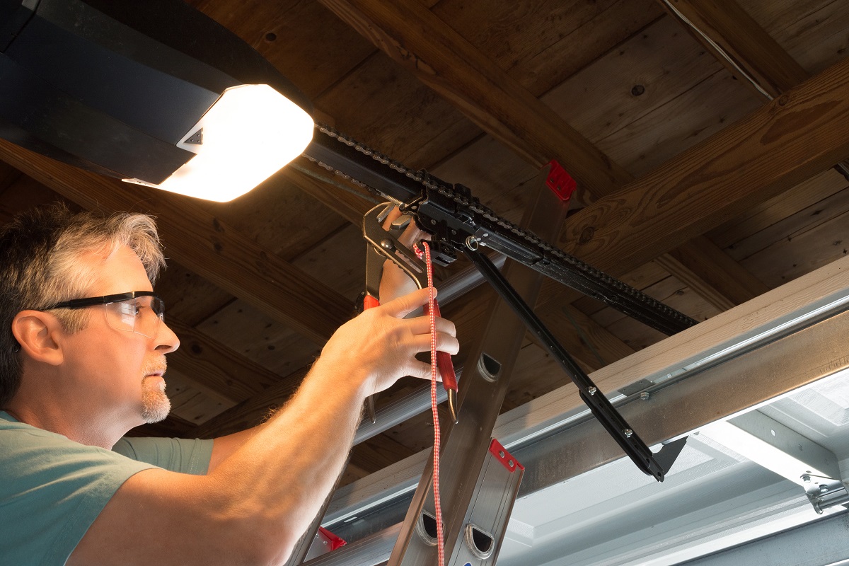 Man fixing wiring