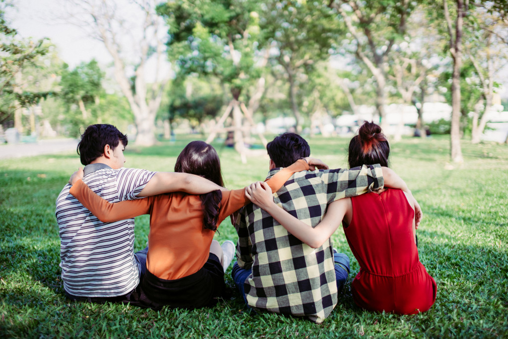 group of teens