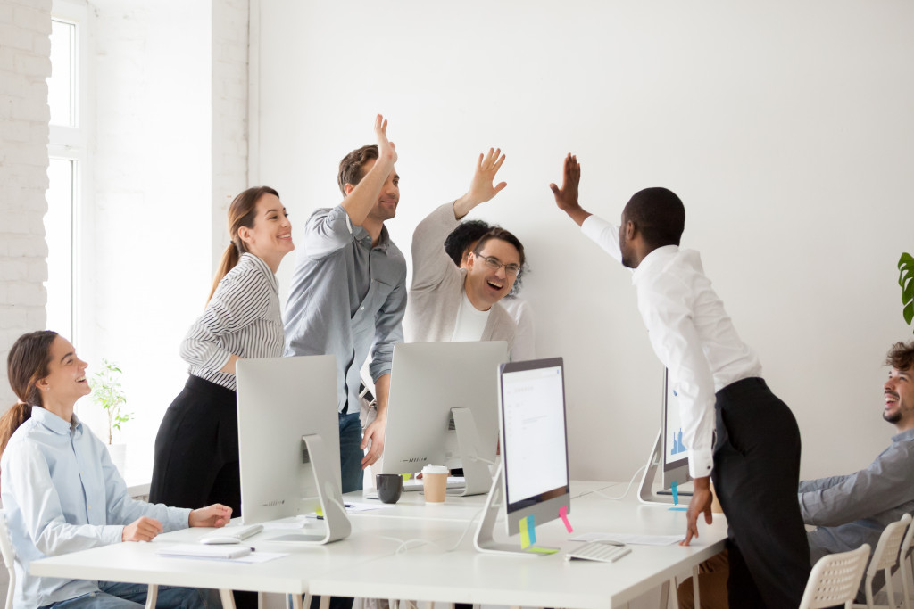 employees having fun in the workplace