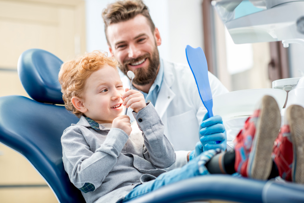 boy with his dentist