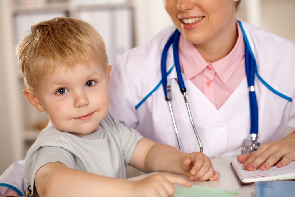 A child and his pediatrician