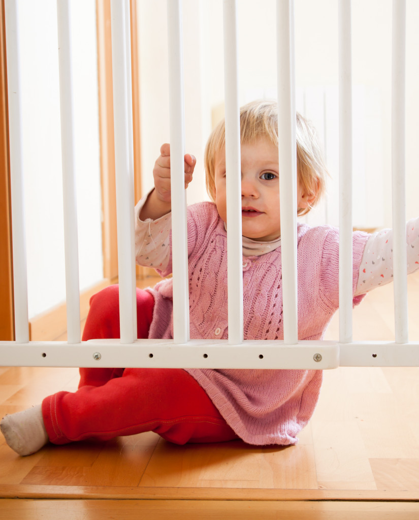 Security gate for child at home