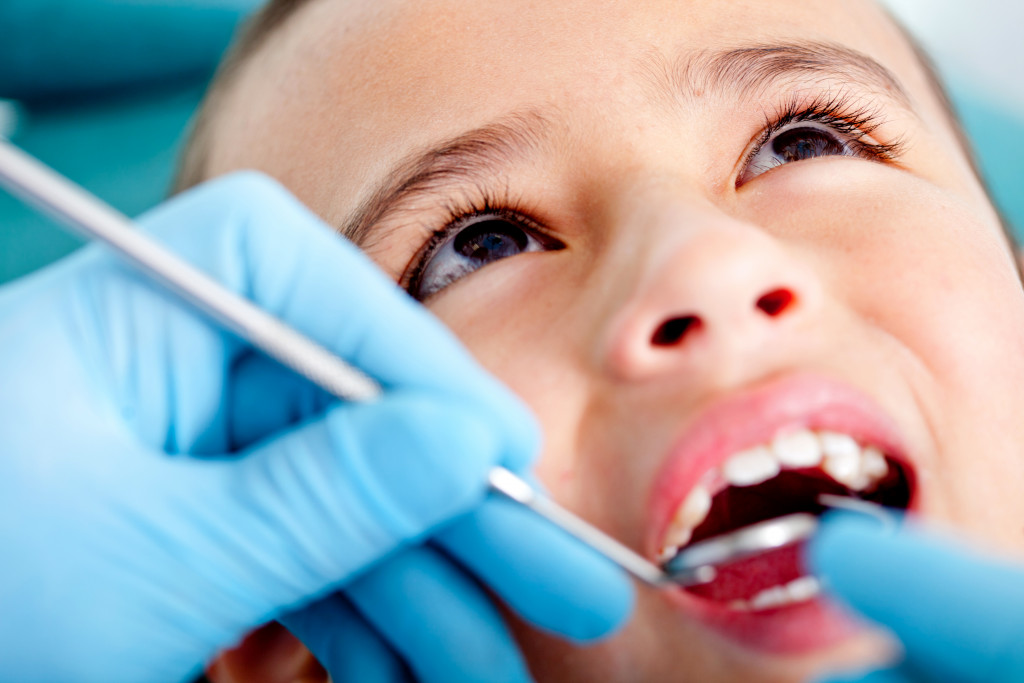 Kid in dental clinic