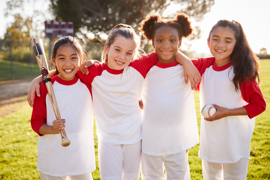 Kids improving mental healthy by playing