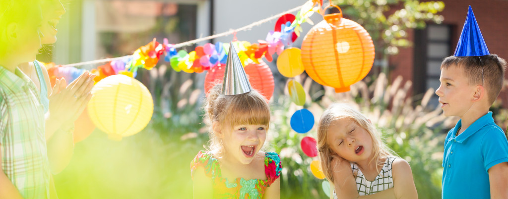 Outdoor party among children